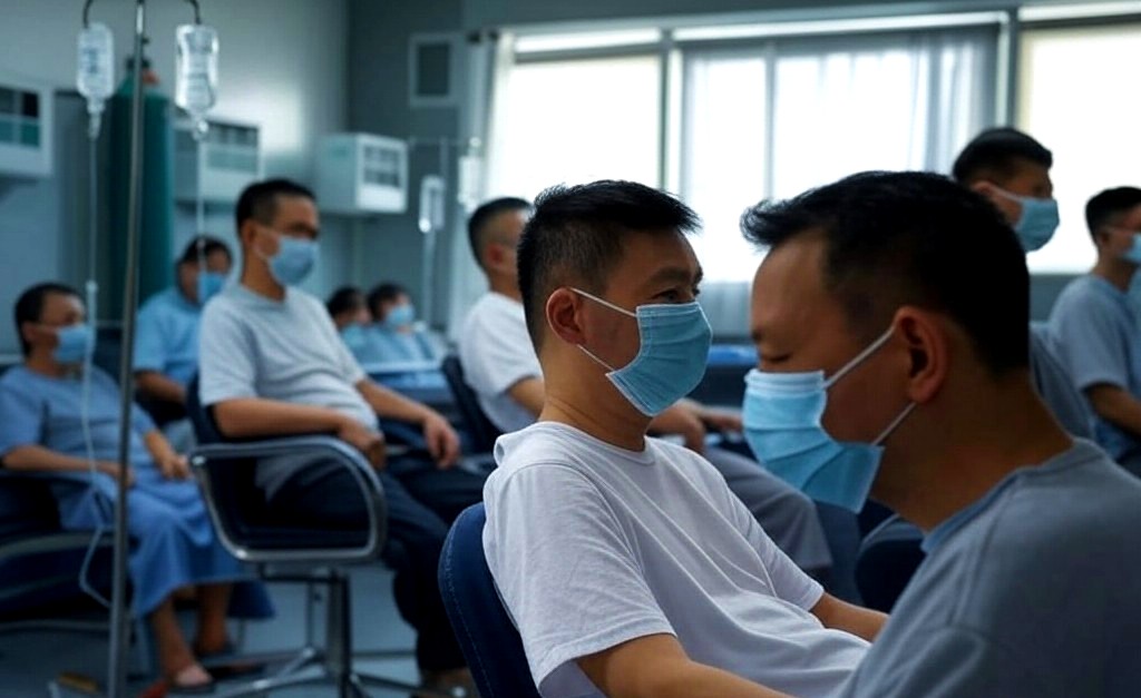 An AI rendering of a Chinese urgent care. An AI rendering of a Chinese urgent care.