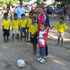 THE DON BOSCO WORLD CUP First Lady Kirsty Sword prepares to kick the first soccer ball to begin the Image of THE DON BOSCO WORLD CUP First Lady Kirsty Sword prepares to kick the first soccer ball to begin the