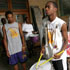 ST. AUGUSTINE DRUM LINE AT PRACTICE – St. Augustine High School drum line members Alvin Ford Jr., center, and Kevin Lewis, right, practice a cadence as senior percussion leader Adrian Carr looks on in New Orleans July 26. The Marching 100, a nationally recognized marching band, was back sharpening its routine this summer. (CNS/Georgia Bulletin) Image of ST. AUGUSTINE DRUM LINE AT PRACTICE – St. Augustine High School drum line members Alvin Ford Jr., center, and Kevin Lewis, right, practice a cadence as senior percussion leader Adrian Carr looks on in New Orleans July 26. The Marching 100, a nationally recognized marching band, was back sharpening its routine this summer. (CNS/Georgia Bulletin)