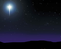 FEAST OF CHRISTMAS – The star of Bethlehem shines in this illustration titled Image of FEAST OF CHRISTMAS – The star of Bethlehem shines in this illustration titled