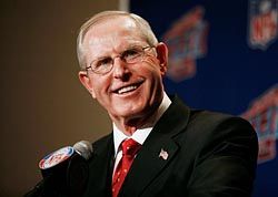 FOOTBALL AND FAITH - Tom Coughlin, head coach of the Super Bowl champion New York Giants, grew up in a Catholic parish and school in Waterloo, N.Y., and still attends Mass there on his return visits. (CNS) Image of FOOTBALL AND FAITH - Tom Coughlin, head coach of the Super Bowl champion New York Giants, grew up in a Catholic parish and school in Waterloo, N.Y., and still attends Mass there on his return visits. (CNS)
