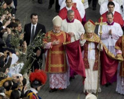 A massive crowd of Pilgrims walked along with Pope Benedict XVI on this Palm (Passion) Sunday in Rome. The Holy Father invited all the pilgrims to follow the crowds of young men and women who had come to Rome for preliminary Image of A massive crowd of Pilgrims walked along with Pope Benedict XVI on this Palm (Passion) Sunday in Rome. The Holy Father invited all the pilgrims to follow the crowds of young men and women who had come to Rome for preliminary
