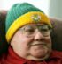 PACKING ON AN HONOR - Dick Eisenhauer, 74, an avid Green Bay Packer fan, retired letter carrier and president of his parish Society of St. Vincent de Paul, has been admitted to the Packers’ Fan Hall of Fame. (Catholic Herald/Allen Fredrickson) Image of PACKING ON AN HONOR - Dick Eisenhauer, 74, an avid Green Bay Packer fan, retired letter carrier and president of his parish Society of St. Vincent de Paul, has been admitted to the Packers’ Fan Hall of Fame. (Catholic Herald/Allen Fredrickson)