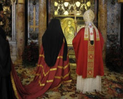 Pope Benedict XVI began his pontificate dedicating himself to fostering Christian Unity. Following upon the work of his predecessor, Pope John Paul II, he has especially focused on the healing between the Orthodox and Catholic Churches. The growing warmth between these two Churches will be a prime focus of the Pauline Year. Image of Pope Benedict XVI began his pontificate dedicating himself to fostering Christian Unity. Following upon the work of his predecessor, Pope John Paul II, he has especially focused on the healing between the Orthodox and Catholic Churches. The growing warmth between these two Churches will be a prime focus of the Pauline Year.