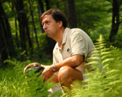 In lieu of a wooden box, Axel Baudach, co-founder of EcoEternity, takes the cremated remains of your loved ones and places their ashes in biodegradable urns. The urns are then buried near the roots of mature trees in Pocono Plateau and Retreat Center, in Cresco, Pennsylvania, June 17, 2008. (Cesar L. Laure/Allentown Morning Call/MCT) Image of In lieu of a wooden box, Axel Baudach, co-founder of EcoEternity, takes the cremated remains of your loved ones and places their ashes in biodegradable urns. The urns are then buried near the roots of mature trees in Pocono Plateau and Retreat Center, in Cresco, Pennsylvania, June 17, 2008. (Cesar L. Laure/Allentown Morning Call/MCT)