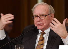 In this May 21, 2008 file photo, U.S. Billionaire investor Warren Buffet speaks during a news conference in Madrid. Buffett's Berkshire Hathaway Inc. is investing at least $5 billion in Goldman Sachs Group Inc., Goldman announced Tuesday, Sept. 23, 2008. Image of In this May 21, 2008 file photo, U.S. Billionaire investor Warren Buffet speaks during a news conference in Madrid. Buffett's Berkshire Hathaway Inc. is investing at least $5 billion in Goldman Sachs Group Inc., Goldman announced Tuesday, Sept. 23, 2008.