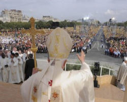 Once again, the crowd far exceeded expectations as the successor of St. Peter, the Vicar of Christ, called France and all of Europe to return to their Christian roots in order to build a future of true freedom and human flourishing. Image of Once again, the crowd far exceeded expectations as the successor of St. Peter, the Vicar of Christ, called France and all of Europe to return to their Christian roots in order to build a future of true freedom and human flourishing.