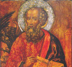 St. John left behind three attributed pastoral letters, The Revelation and a glorious Gospel. Tradition has it that the Apostle continued to encourage the faithful by constantly repeating “Little children, love one another” until he died in A.D. 100 at a very old age. Image of St. John left behind three attributed pastoral letters, The Revelation and a glorious Gospel. Tradition has it that the Apostle continued to encourage the faithful by constantly repeating “Little children, love one another” until he died in A.D. 100 at a very old age.