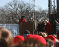 During her hour-long speech, Gray railed against those who want to compromise a total pro-life position. She warned against finding a middle ground because she believes there is no middle ground when it comes to abortion.
Image of During her hour-long speech, Gray railed against those who want to compromise a total pro-life position. She warned against finding a middle ground because she believes there is no middle ground when it comes to abortion.