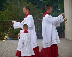 Knights of the Holy Eucharist leading the faithful into a deeper love for the Lord in the Holy Eucharist through their work at the magnificent Shrine of the Most Blessed Sacrament and Our Lady of Angels Monastery in rural Hanceville, Ala. Image of Knights of the Holy Eucharist leading the faithful into a deeper love for the Lord in the Holy Eucharist through their work at the magnificent Shrine of the Most Blessed Sacrament and Our Lady of Angels Monastery in rural Hanceville, Ala.