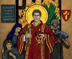 The tradition records massive conversions to the Christian faith as a result of the holy life and death of one Deacon who understood the true heart of his vocation. He was poured out, like his Master, Jesus Christ the Servant, in redemptive love, on behalf of others. Image of The tradition records massive conversions to the Christian faith as a result of the holy life and death of one Deacon who understood the true heart of his vocation. He was poured out, like his Master, Jesus Christ the Servant, in redemptive love, on behalf of others.