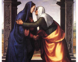 I suspect Mary was overjoyed at the news of Elizabeth’s pregnancy, and couldn’t wait to get there and share the wonder of it all with her. Now the two of them could delight in each other’s miracles and bask in the glory of God and all He had done by His power alone. I can easily imagine them hugging and laughing and fussing over each other.
Image of I suspect Mary was overjoyed at the news of Elizabeth’s pregnancy, and couldn’t wait to get there and share the wonder of it all with her. Now the two of them could delight in each other’s miracles and bask in the glory of God and all He had done by His power alone. I can easily imagine them hugging and laughing and fussing over each other.