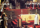 The Venerable John Paul II reading the lesson at the ecumenical celebration at Canterbury Cathedral. Image of The Venerable John Paul II reading the lesson at the ecumenical celebration at Canterbury Cathedral.