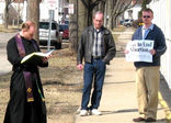 The priests in Rockford quietly stand vigil in every type of inclement weather with open coats, so that the women seeking an abortion are aware that a priest is present in his flowing, seemingly flaming cassock.
Image of The priests in Rockford quietly stand vigil in every type of inclement weather with open coats, so that the women seeking an abortion are aware that a priest is present in his flowing, seemingly flaming cassock.
