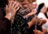 Bishop Ibrahim Ibrahim celebrates Divine Liturgy (Mass) at Sacred Heart Cathedral. Image of Bishop Ibrahim Ibrahim celebrates Divine Liturgy (Mass) at Sacred Heart Cathedral.