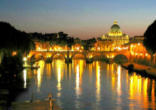 Tiber River at Dusk. Image of Tiber River at Dusk.
