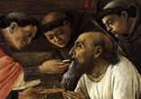 St. Jerome receives the Eucharist: the sacrament of sacraments, and the source and summit of the Church. Image of St. Jerome receives the Eucharist: the sacrament of sacraments, and the source and summit of the Church.