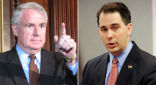 Barrett and Walker face off today in Wisconsin with Walker enjoying a marginal lead. Image of Barrett and Walker face off today in Wisconsin with Walker enjoying a marginal lead.