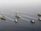 A US carried battle fleet in this file photo. Image of A US carried battle fleet in this file photo.