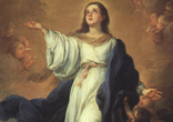 The Virgin Mary, whose life is the perfect model of Christian faith, travels before us in the reception of divine love as she is assumed into heaven. Image of The Virgin Mary, whose life is the perfect model of Christian faith, travels before us in the reception of divine love as she is assumed into heaven.