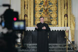Fr. Pontifex during a recent recording session for Image of Fr. Pontifex during a recent recording session for