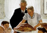 The famous Thanksgiving of Norman Rockwell Image of The famous Thanksgiving of Norman Rockwell