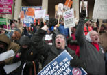 Michigan Union protesters Image of Michigan Union protesters