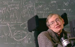 Hawking may be an atheist, but he's no Darth Vader. Image of Hawking may be an atheist, but he's no Darth Vader.