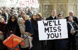 Well wishers gathered for Pope Benedict ahead of his final public audience. Image of Well wishers gathered for Pope Benedict ahead of his final public audience.