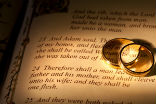 The Bible contains the world's oldest marriage contract. Image of The Bible contains the world's oldest marriage contract.