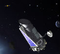 An artist's rendition of the Kepler Telescope. Image of An artist's rendition of the Kepler Telescope.