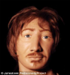 The reconstructed face of George Harrison. Image of The reconstructed face of George Harrison.