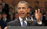 Obama as moral authoritarian. Image of Obama as moral authoritarian.