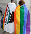 Homosexuals and lesbians celebrated their victory across the state on Wednesday. Image of Homosexuals and lesbians celebrated their victory across the state on Wednesday.