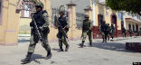 The Mexican Army in action against armed kidnappers. Image of The Mexican Army in action against armed kidnappers.