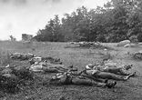 The final, ill-fated Confederate charge at the Angle. Although the war would continue for another two years, this marked the turning point of the war. Image of The final, ill-fated Confederate charge at the Angle. Although the war would continue for another two years, this marked the turning point of the war.