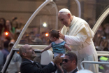 Pope Francis has received an enthusiastic welcome from the world's youth. Image of Pope Francis has received an enthusiastic welcome from the world's youth.