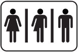 What is that in the middle and why is it suddenly okay? How did we ever exist as a society without three restrooms? Image of What is that in the middle and why is it suddenly okay? How did we ever exist as a society without three restrooms?