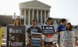 Youth protesters challenge the HHS edict as a violation of their religious freedoms. Image of Youth protesters challenge the HHS edict as a violation of their religious freedoms.