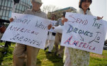 Civilians from Pakistan's tribal areas protest the use of drones over their homes. Image of Civilians from Pakistan's tribal areas protest the use of drones over their homes.