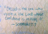 Blessed is the one who trust in the Lord. Image of Blessed is the one who trust in the Lord.