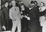 Jack Ruby shooting Lee Harvey Oswald on Nov. 24, 1963. Image of Jack Ruby shooting Lee Harvey Oswald on Nov. 24, 1963.