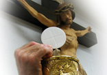 During Eucharistic adoration, it is not only we who behold Christ, but it is also He who beholds us. Image of During Eucharistic adoration, it is not only we who behold Christ, but it is also He who beholds us.