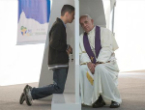 Pope Francis famously heard confessions during World Youth Day in Brazil. Image of Pope Francis famously heard confessions during World Youth Day in Brazil.