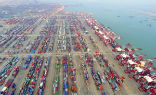 Chinese trade ports are massive affairs, stretching for miles. Many are newly constructed and specifically designed for high volume operations. Image of Chinese trade ports are massive affairs, stretching for miles. Many are newly constructed and specifically designed for high volume operations.