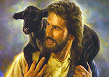 Jesus carries us even when we stray. Image of Jesus carries us even when we stray.