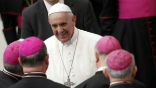 Pope Francis meets with the Congregation of Bishops. Image of Pope Francis meets with the Congregation of Bishops.
