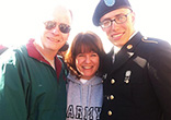 My hubby, Jim, and I with our soldier, Christopher, on Family Day. Image of My hubby, Jim, and I with our soldier, Christopher, on Family Day.