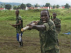 Congolese rebels train for their inevitable clashes. Image of Congolese rebels train for their inevitable clashes.