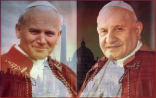 Image of Saints Popes John XXIII and John Paul II prophetically raised their voices on behalf of the suffering masses. 